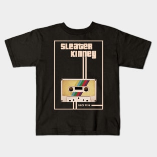 Sleater Kinney Music Retro Cassette Tape Kids T-Shirt